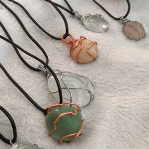 Wrapped stone jewelry Necklace